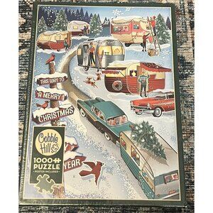 NEW Cobble Hill | Christmas Campers‎ 1000 Piece Jigsaw Puzzle By Diane Dempsey